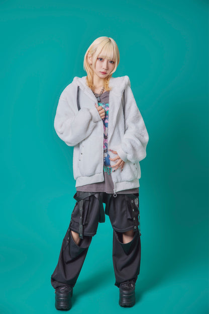 【PSYCHO NATION】クマ耳 ボア ZIP パーカー(745603)