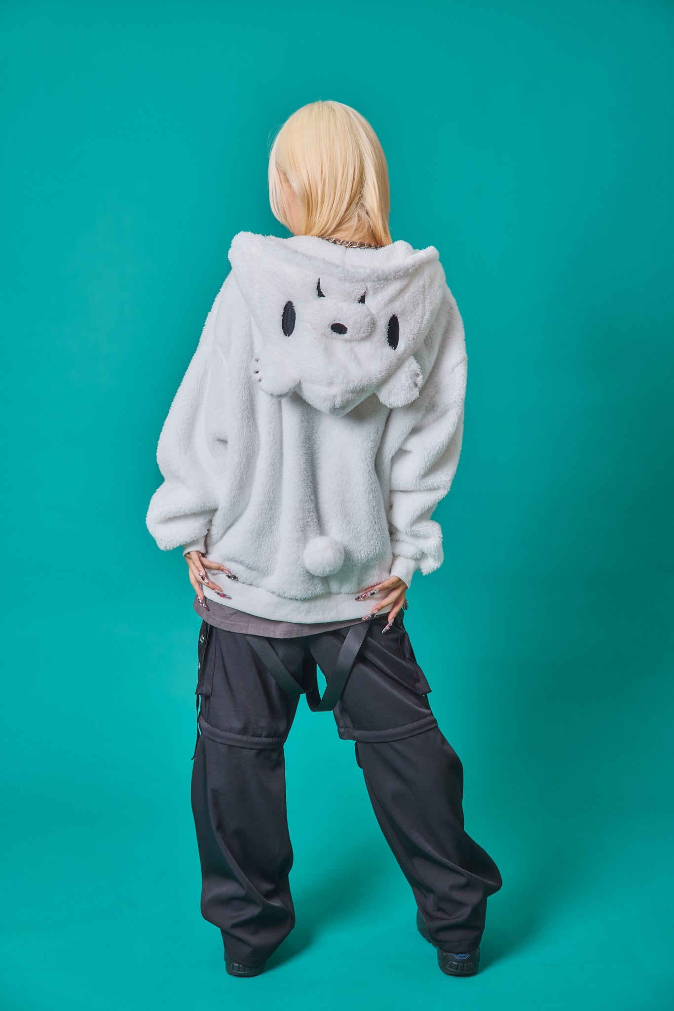 【PSYCHO NATION】クマ耳 ボア ZIP パーカー(745603)