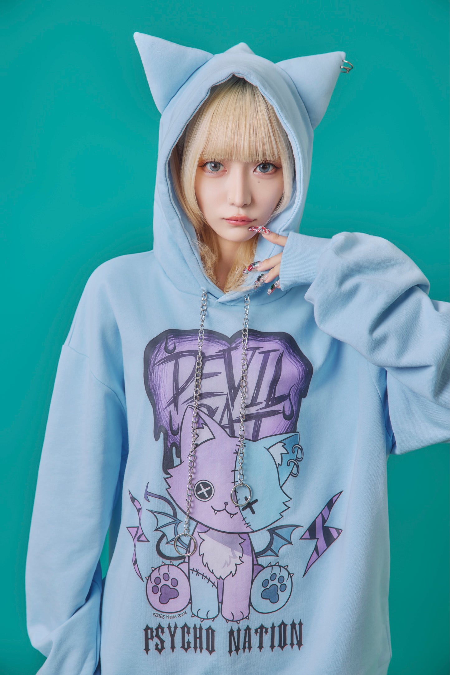【PSYCHO NATION】× 寝田ルネ  DEVIL CATパーカー (745500)