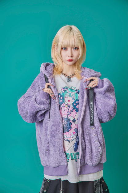 【PSYCHO NATION】クマ耳 ボア ZIP パーカー(745603)