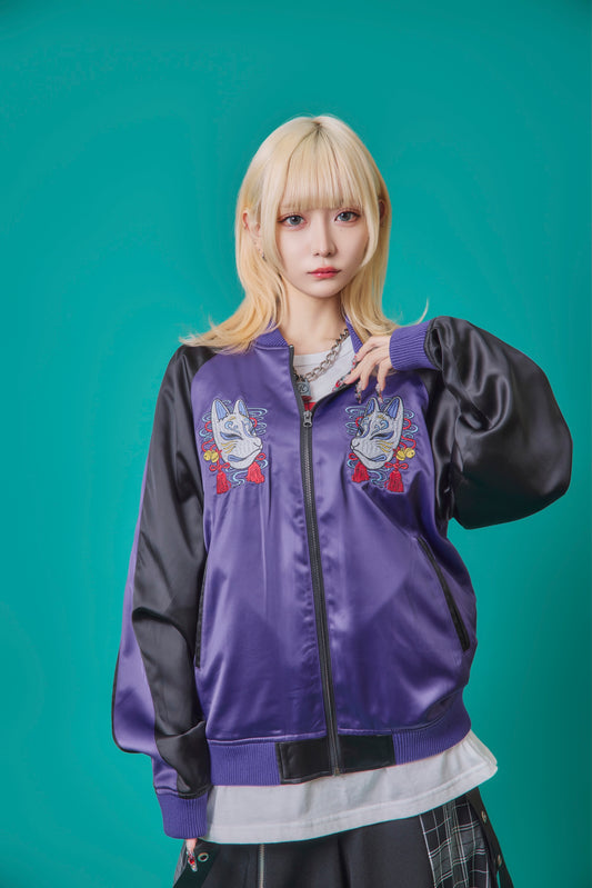 【PSYCHO NATION】× 寝田ルネ  龍着物スカジャン (735000)