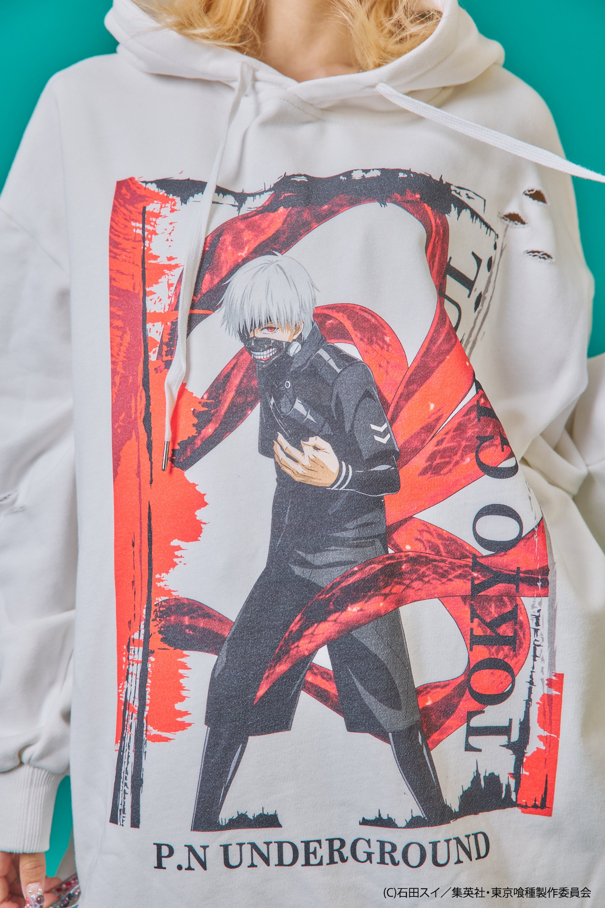 P.N UNDERGROUND×東京喰種】金木研ダメージ パーカー (735520) – ring
