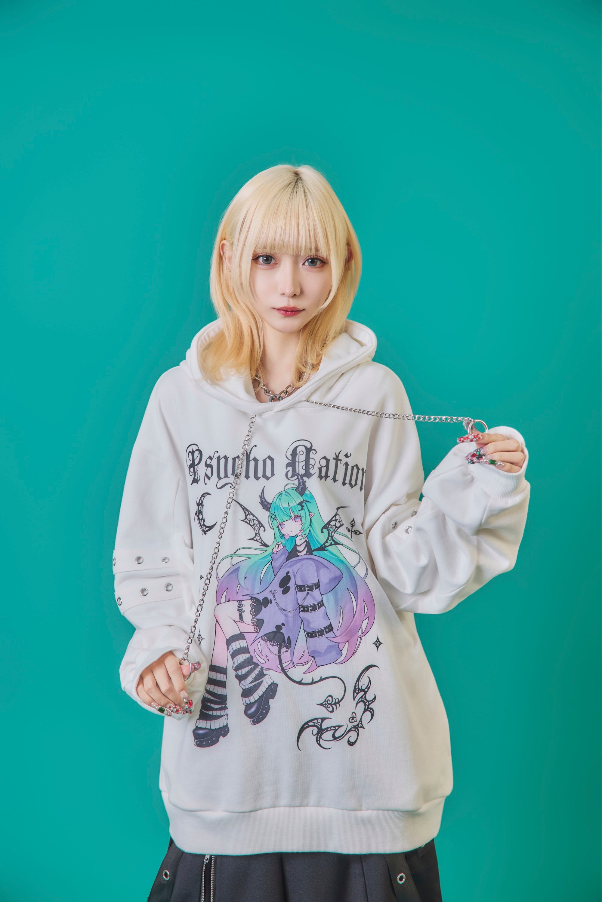 EXIDメンバーサイン入り(ソルジ、LE、ヘリン、ハニ、ジョンファ)自作パーカー PSYCHO NATION】× 寝田ルネ DEVILパーカー (745501) – ring official