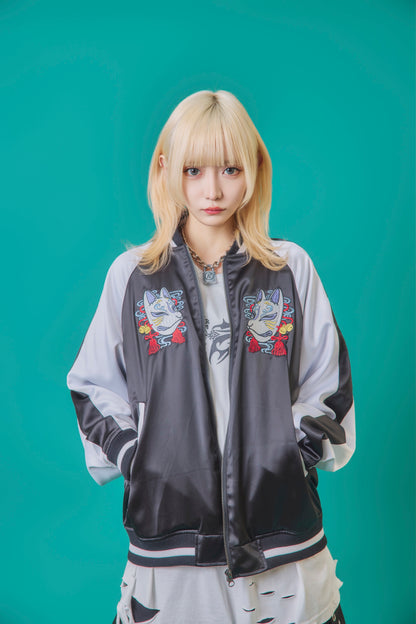 【PSYCHO NATION】× 寝田ルネ  龍着物スカジャン (735000)