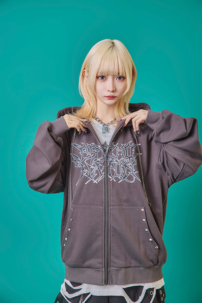 【PSYCHO NATION】× 寝田ルネ  うさ耳メイド ZIPパーカー (735501)