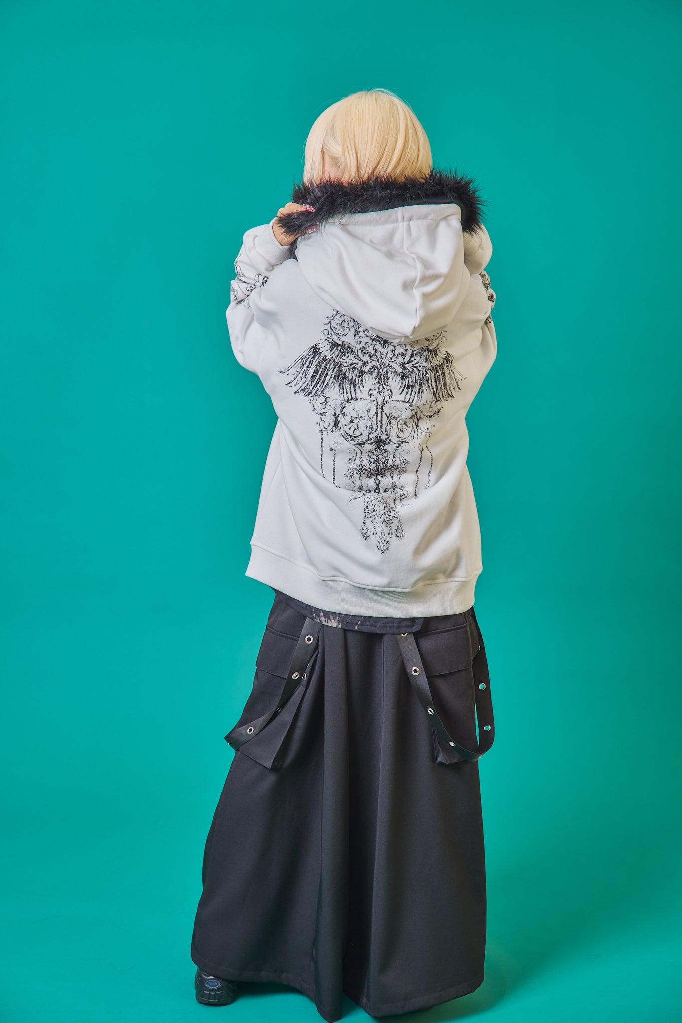 【PSYCHO NATION】アンティークストーン ファー脱着 ZIP PK(745504)