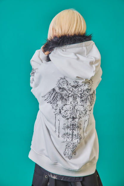 【PSYCHO NATION】アンティークストーン ファー脱着 ZIP PK(745504)