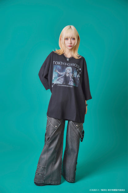 【P.N UNDERGROUND×東京喰種】鈴屋什造ダメージ TEE (735622)