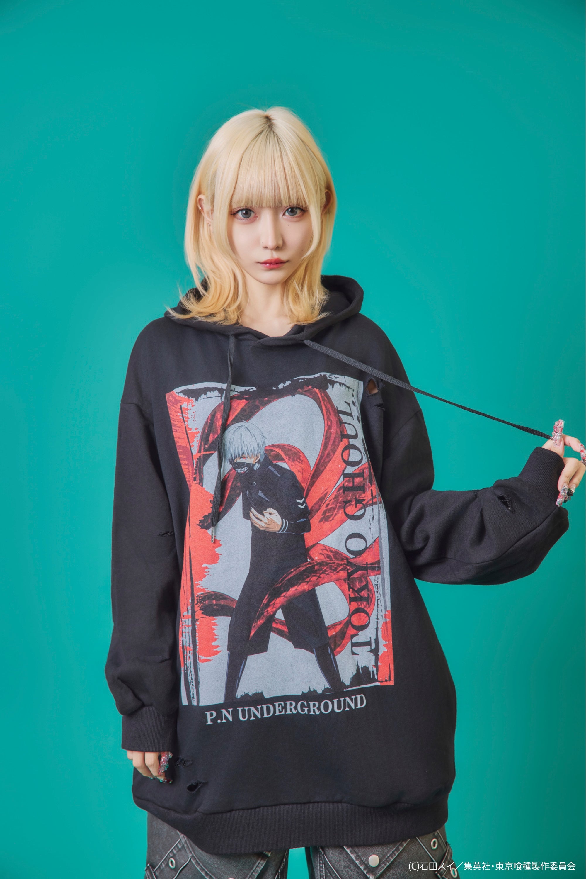 P.N UNDERGROUND×東京喰種】金木研ダメージ パーカー (735520) – ring