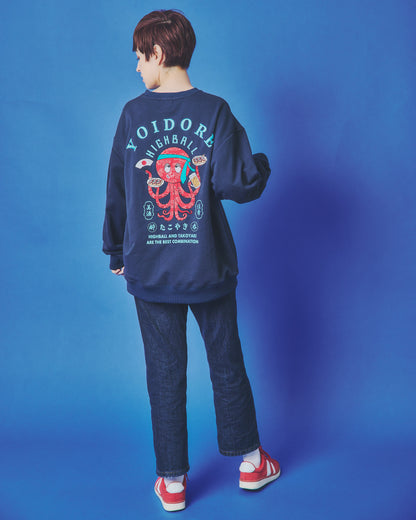 【YOIDORE】ハイボールとたこ焼き クルーネックスウェット (845601)