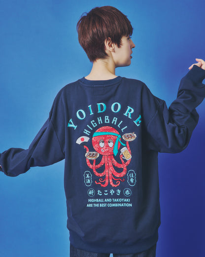 【YOIDORE】ハイボールとたこ焼き クルーネックスウェット (845601)