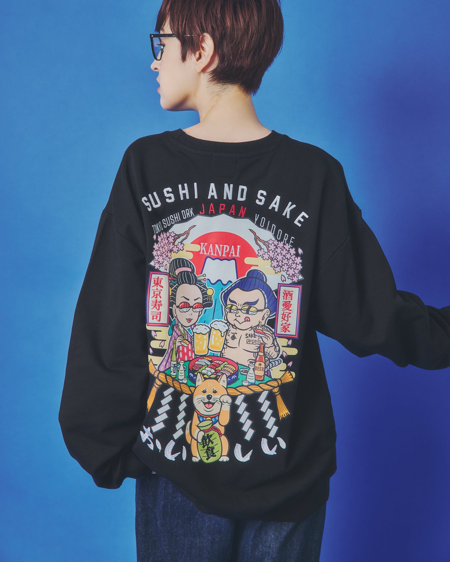 【YOIDORE】 東京スシダラケ コラボ クルーネックスウェット (845611)