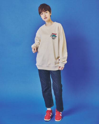 【YOIDORE】 スカ刺繍 スエードタッチ クルーネック (845617)