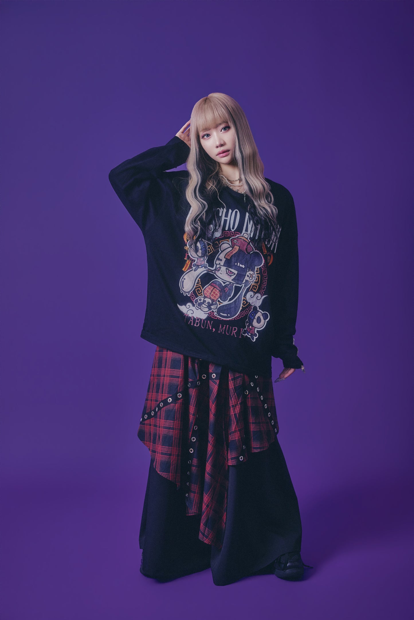 【PSYCHO NATION】× たぶん、無理。  中華パン子 ロンTEE(716602)