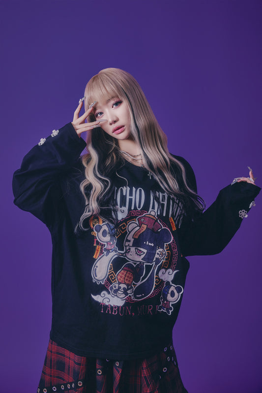 【PSYCHO NATION】× たぶん、無理。  中華パン子 ロンTEE(716602)