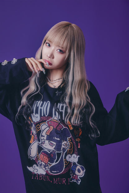 【PSYCHO NATION】× たぶん、無理。  中華パン子 ロンTEE(716602)