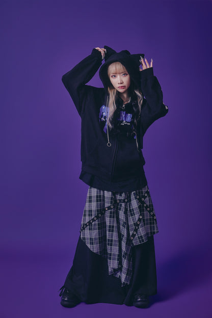 【PSYCHO NATION】× たぶん、無理。  木天蓼にゃん子 ZIP パーカー(716801)