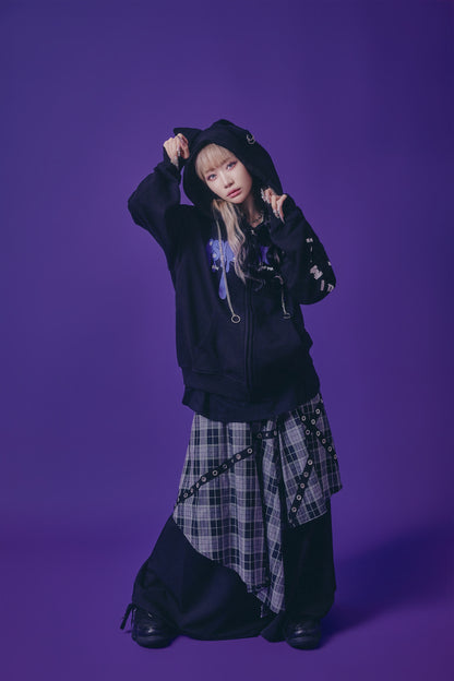 【PSYCHO NATION】× たぶん、無理。  木天蓼にゃん子 ZIP パーカー(716801)