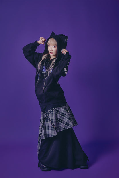 【PSYCHO NATION】× たぶん、無理。  木天蓼にゃん子 ZIP パーカー(716801)