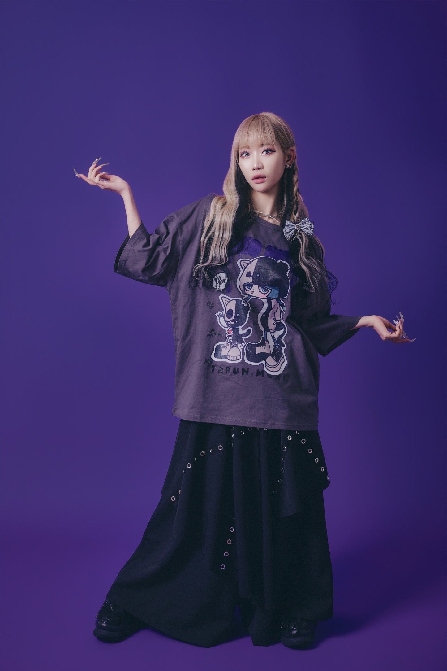 【PSYCHO NATION】× たぶん、無理。  木天蓼にゃん子 TEE(716600)