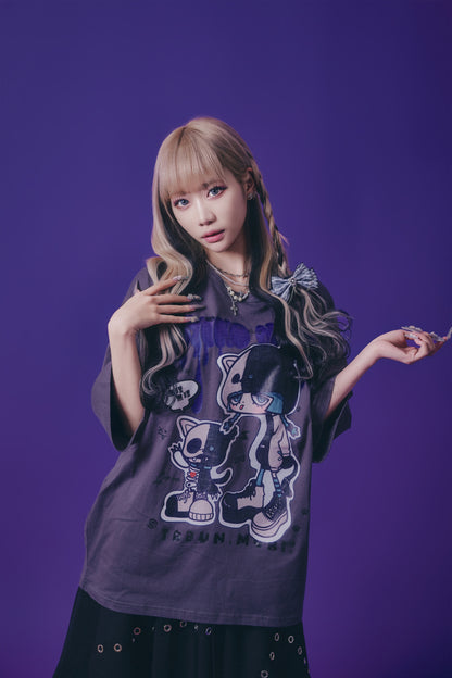 【PSYCHO NATION】× たぶん、無理。  木天蓼にゃん子 TEE(716600)