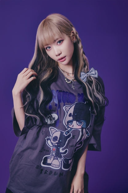 【PSYCHO NATION】× たぶん、無理。  木天蓼にゃん子 TEE(716600)