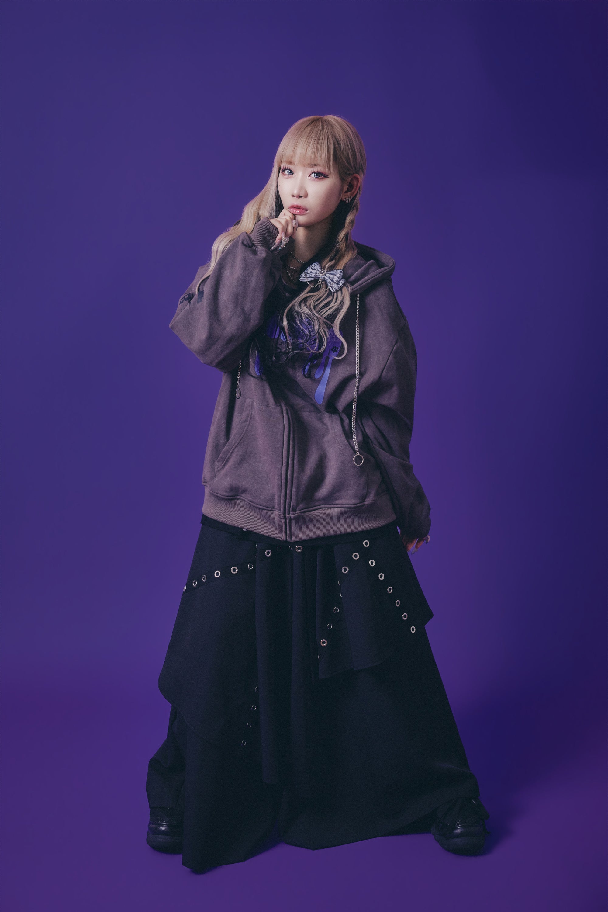 PSYCHO NATION】× たぶん、無理。 木天蓼にゃん子 ZIP パーカー(716801