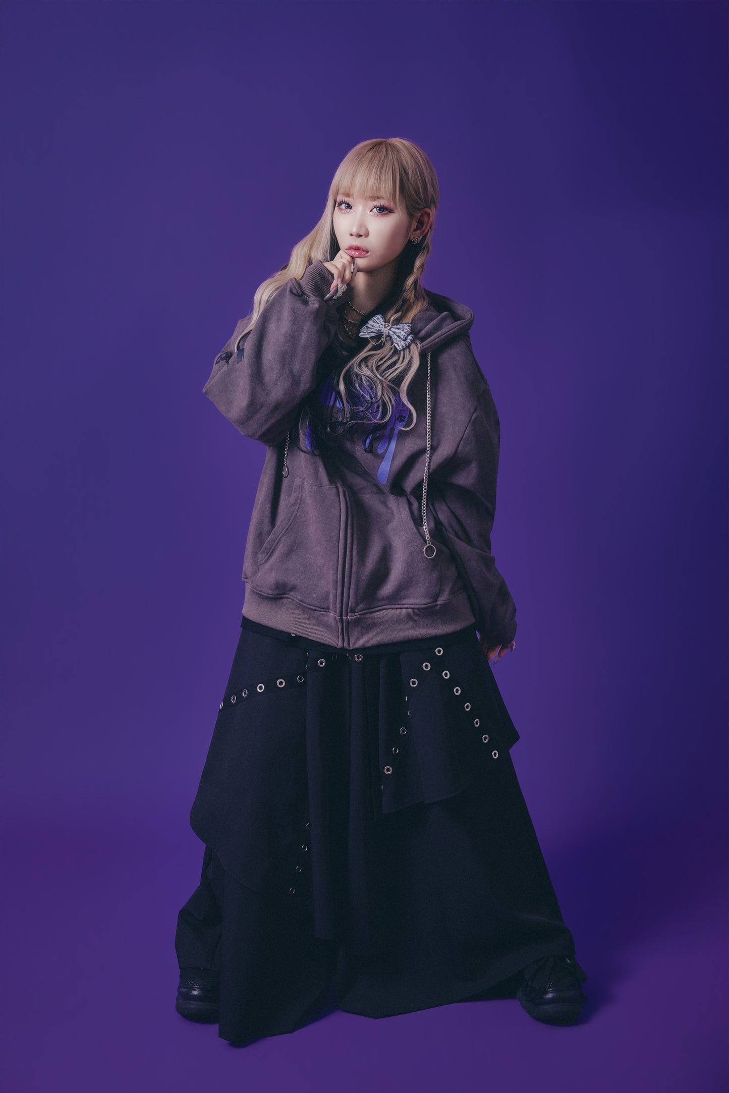 【PSYCHO NATION】× たぶん、無理。  木天蓼にゃん子 ZIP パーカー(716801)