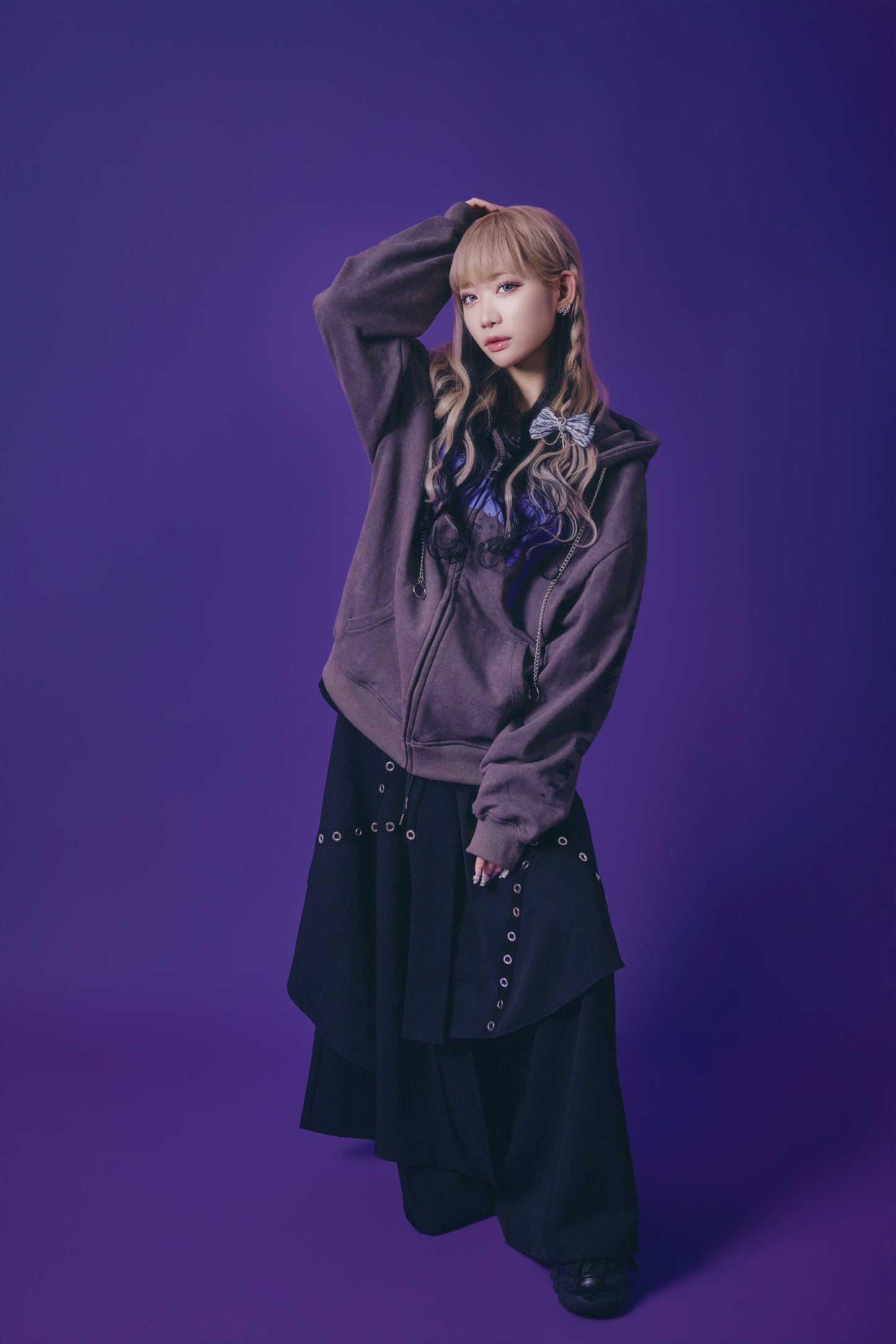 【PSYCHO NATION】× たぶん、無理。  木天蓼にゃん子 ZIP パーカー(716801)