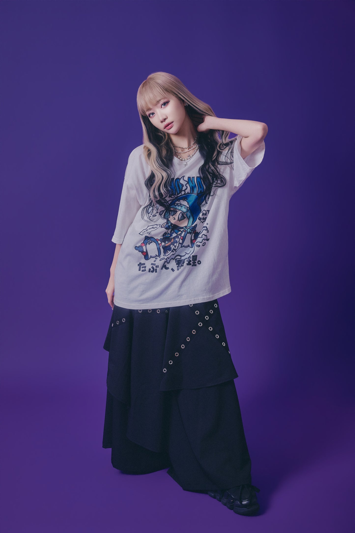 【PSYCHO NATION】× たぶん、無理。  サメちゃんズ TEE(716601)