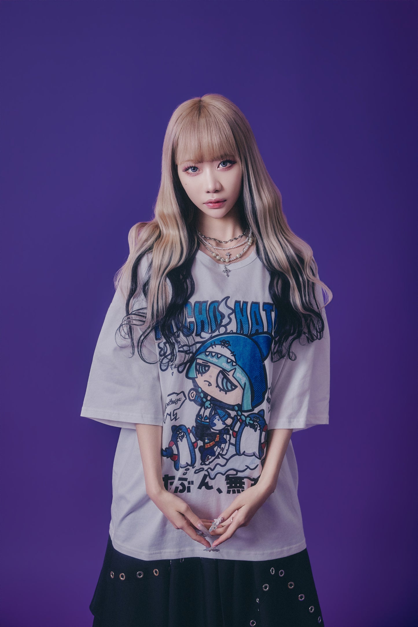 【PSYCHO NATION】× たぶん、無理。  サメちゃんズ TEE(716601)