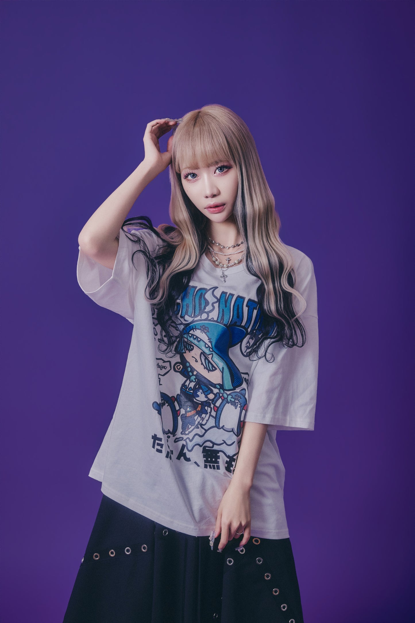 【PSYCHO NATION】× たぶん、無理。  サメちゃんズ TEE(716601)