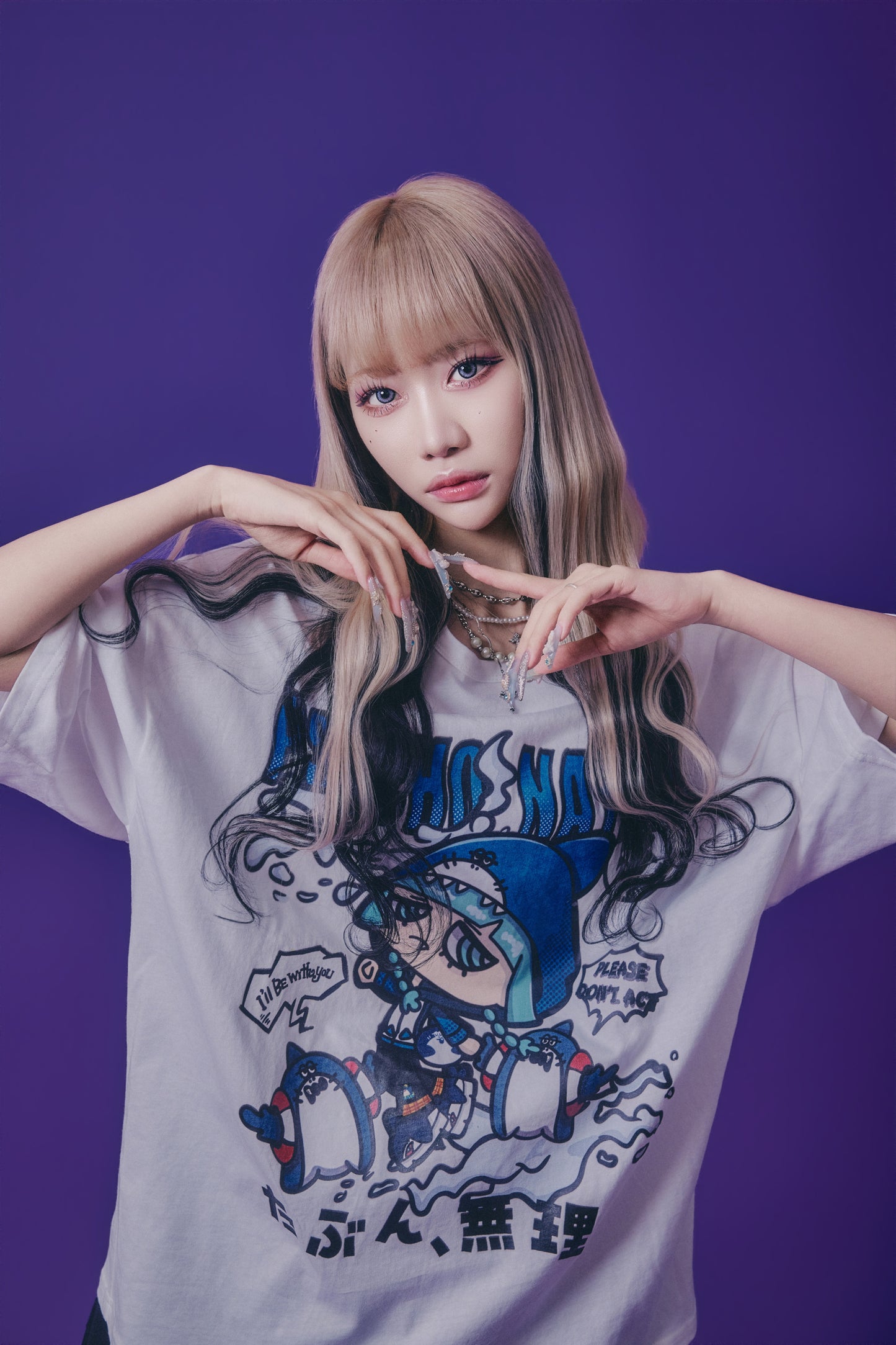 【PSYCHO NATION】× たぶん、無理。  サメちゃんズ TEE(716601)