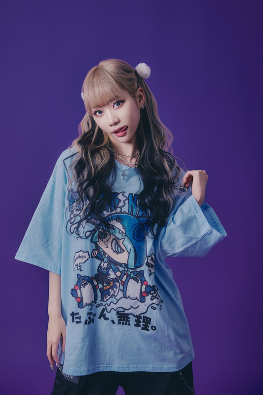 【PSYCHO NATION】× たぶん、無理。  サメちゃんズ TEE(716601)