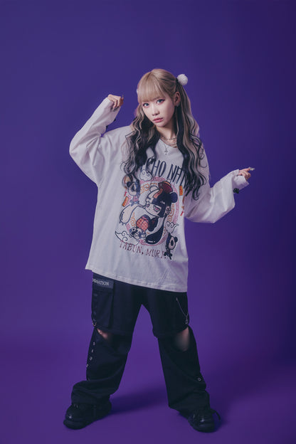 【PSYCHO NATION】× たぶん、無理。  中華パン子 ロンTEE(716602)