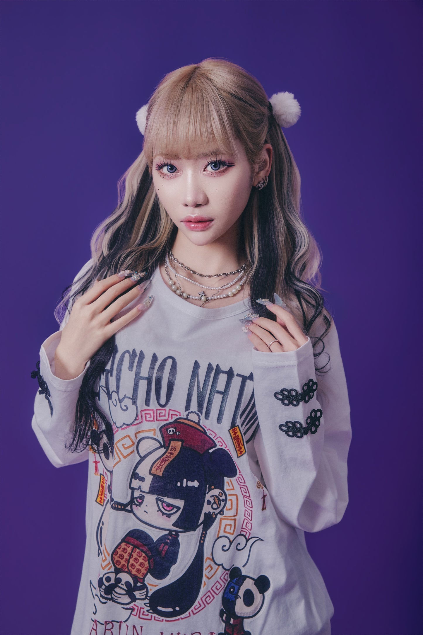 【PSYCHO NATION】× たぶん、無理。  中華パン子 ロンTEE(716602)