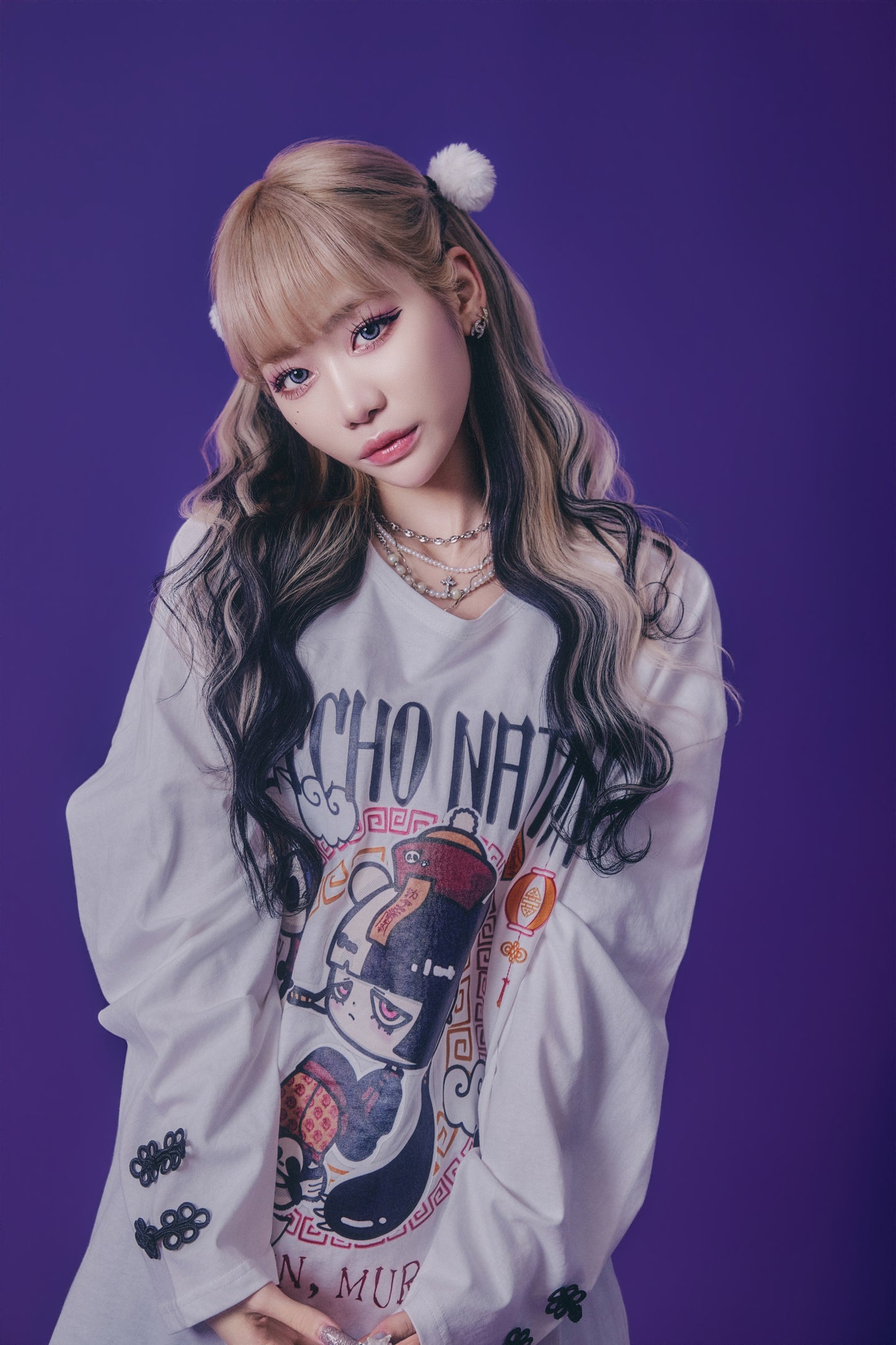 【PSYCHO NATION】× たぶん、無理。  中華パン子 ロンTEE(716602)