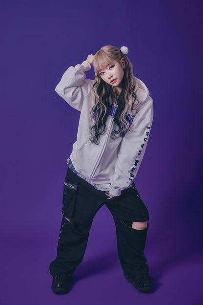 【PSYCHO NATION】× たぶん、無理。  木天蓼にゃん子 ZIP パーカー(716801)