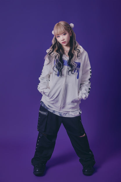 【PSYCHO NATION】× たぶん、無理。  木天蓼にゃん子 ZIP パーカー(716801)