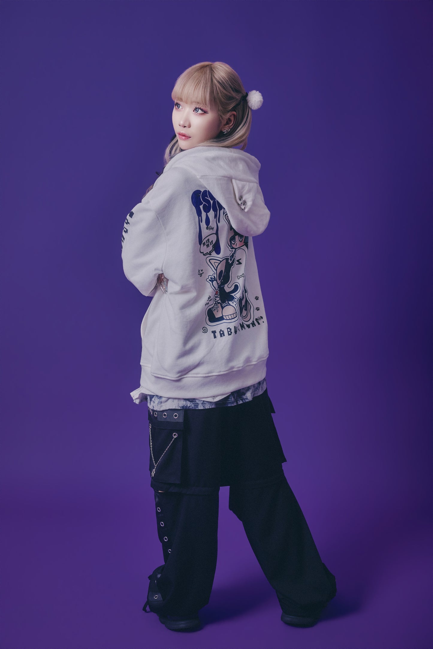 【PSYCHO NATION】× たぶん、無理。  木天蓼にゃん子 ZIP パーカー(716801)