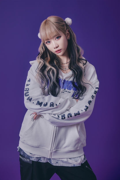 【PSYCHO NATION】× たぶん、無理。  木天蓼にゃん子 ZIP パーカー(716801)