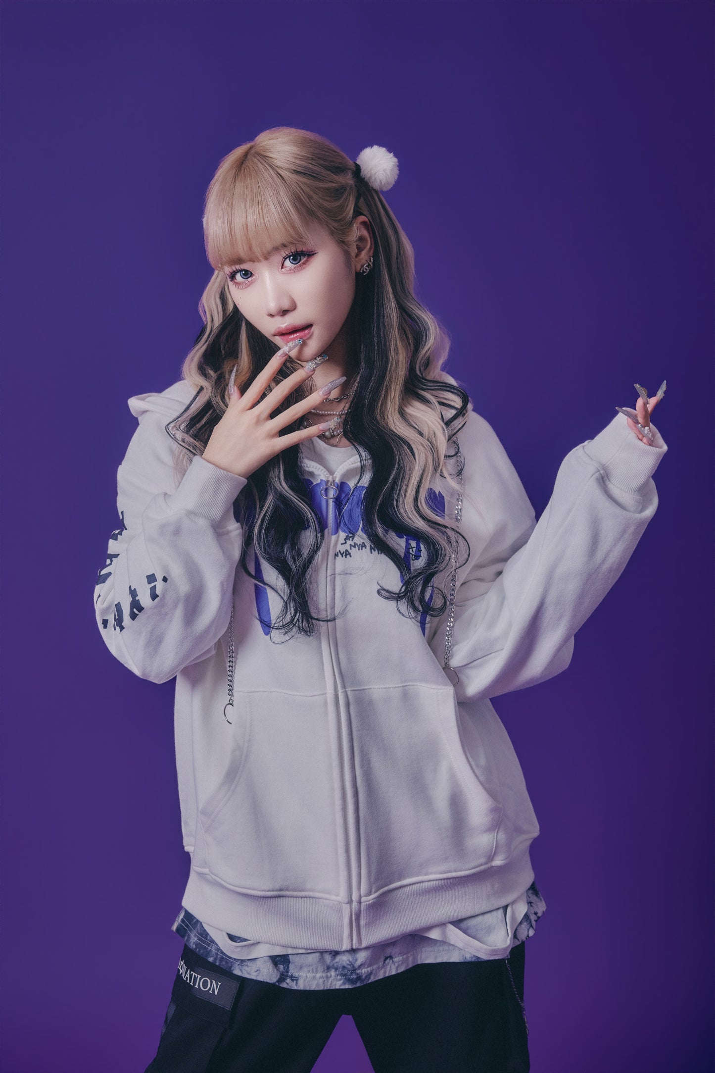 【PSYCHO NATION】× たぶん、無理。  木天蓼にゃん子 ZIP パーカー(716801)