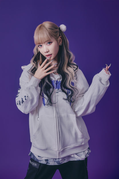 【PSYCHO NATION】× たぶん、無理。  木天蓼にゃん子 ZIP パーカー(716801)