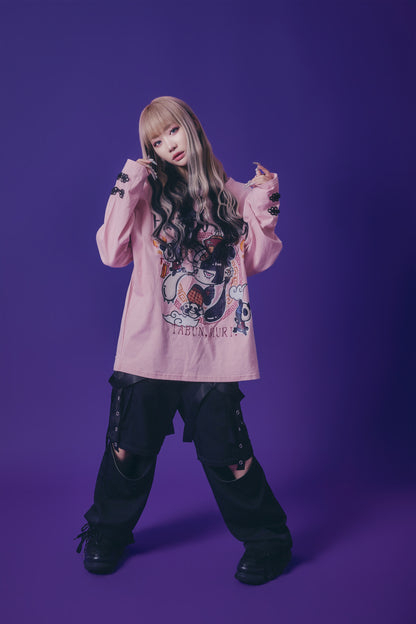 【PSYCHO NATION】× たぶん、無理。  中華パン子 ロンTEE(716602)