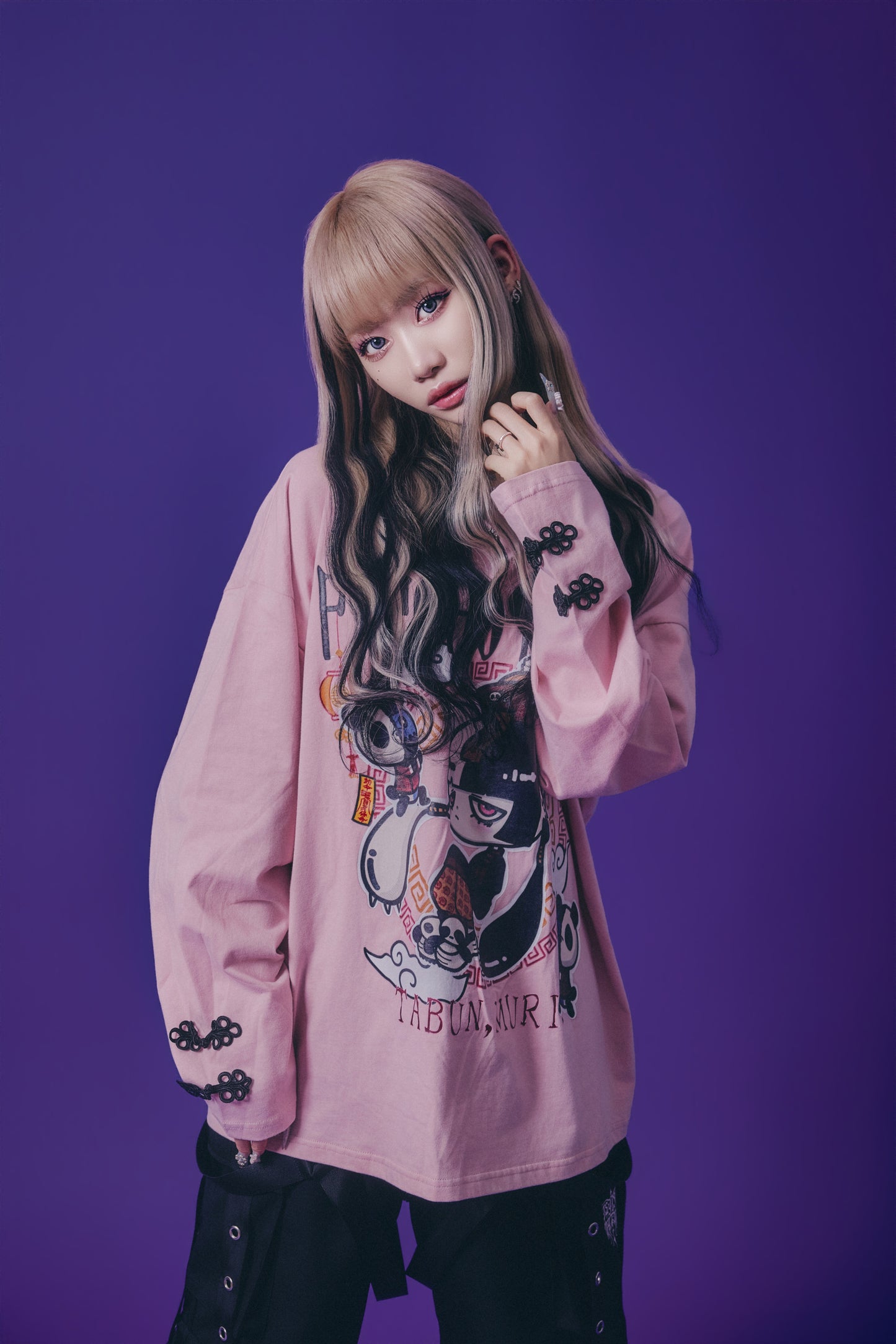 【PSYCHO NATION】× たぶん、無理。  中華パン子 ロンTEE(716602)