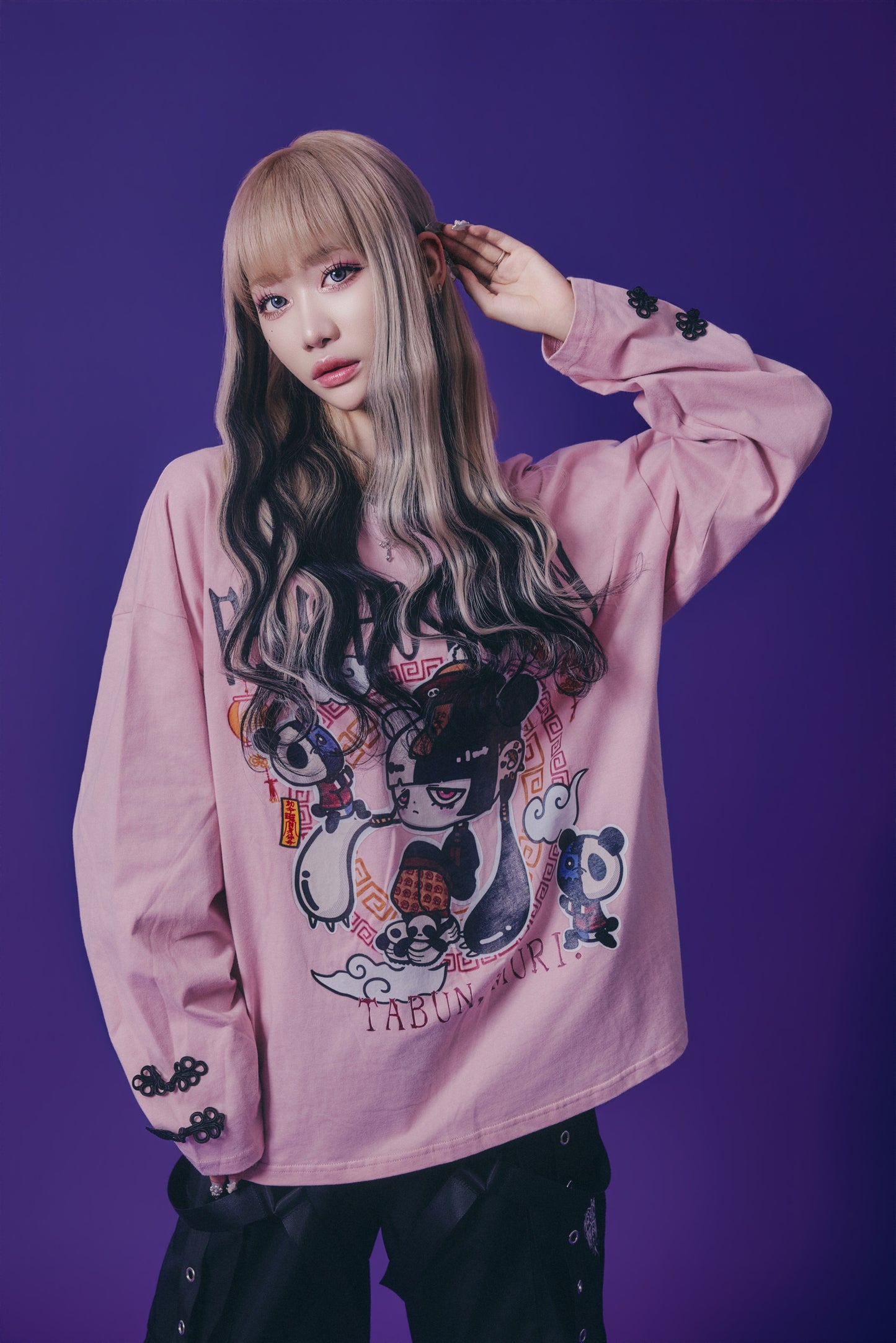【PSYCHO NATION】× たぶん、無理。  中華パン子 ロンTEE(716602)