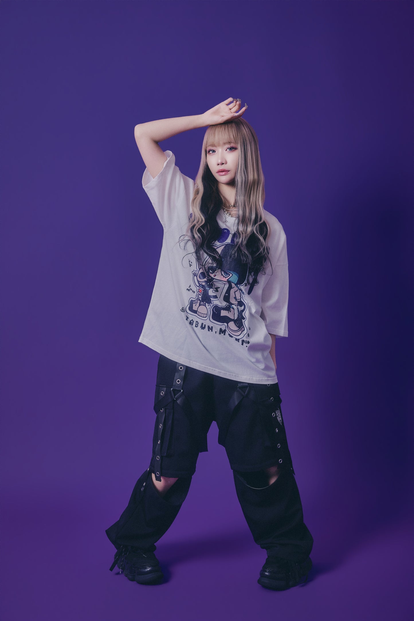 【PSYCHO NATION】× たぶん、無理。  木天蓼にゃん子 TEE(716600)
