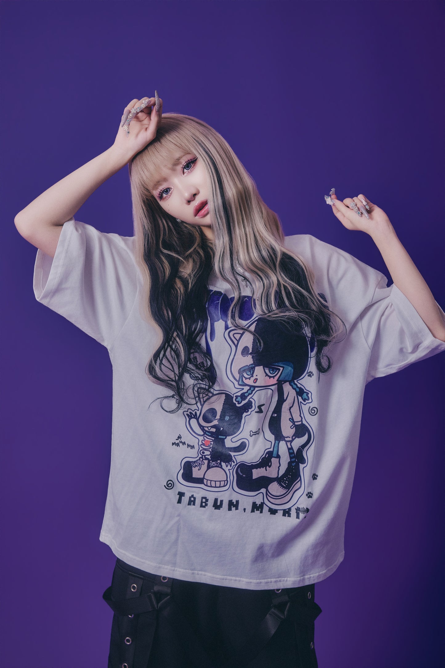 【PSYCHO NATION】× たぶん、無理。  木天蓼にゃん子 TEE(716600)