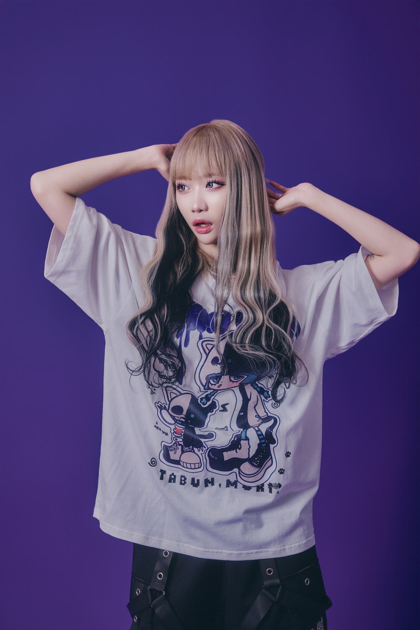 【PSYCHO NATION】× たぶん、無理。  木天蓼にゃん子 TEE(716600)