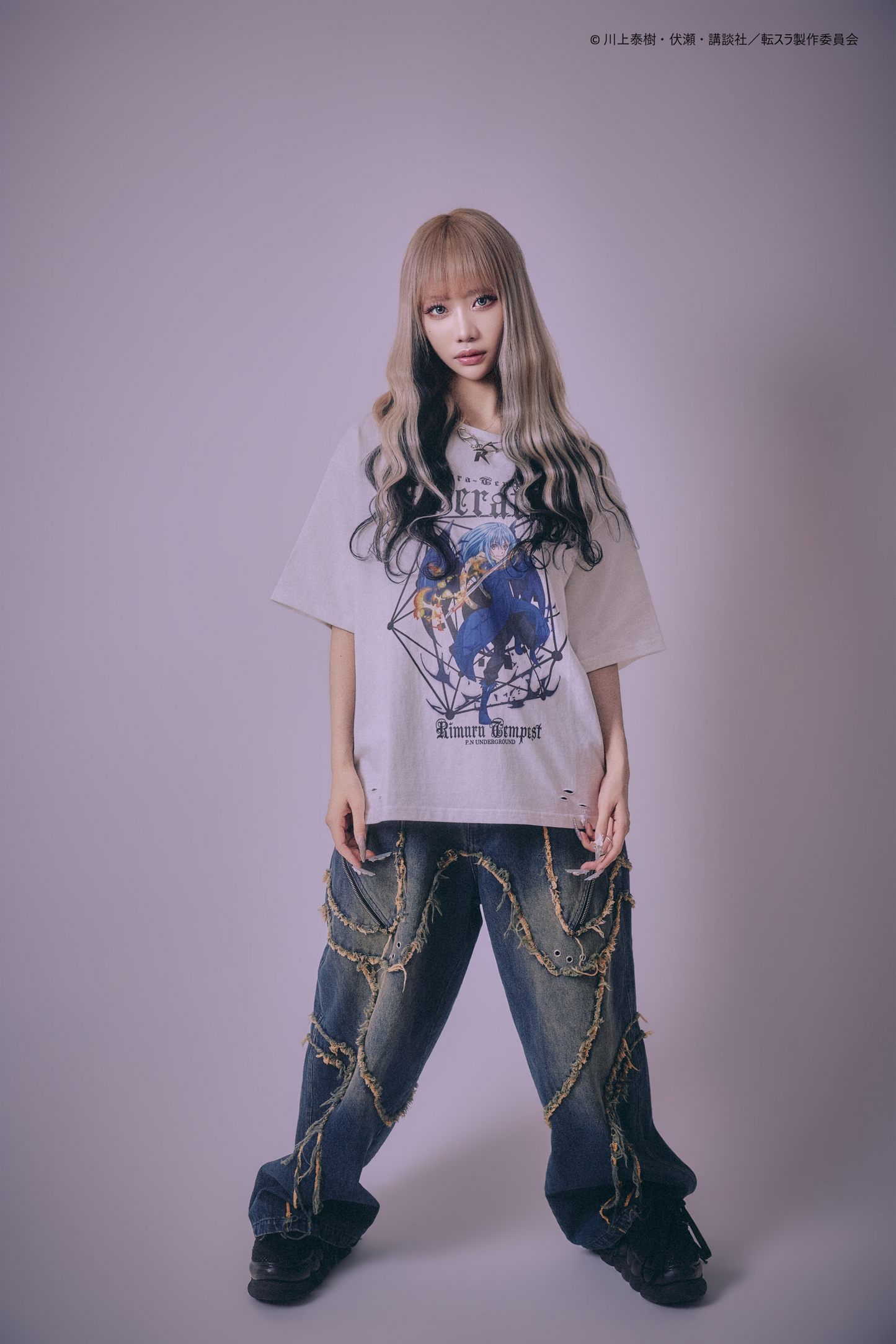 【P.N UNDERGROUND＿転生したらスライムだった件】リムルダメージ TEE (716605)
